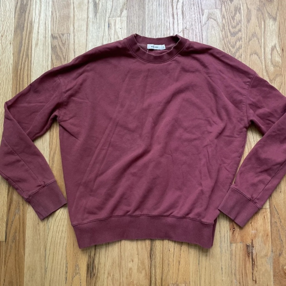 Women's Mod Ref Troy Pastel Dusty Purple Crewneck Pullover Sweatshirt Sz Small